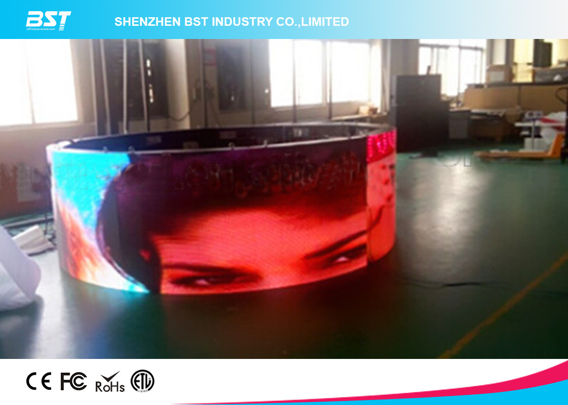 IP65 P8 outside SMD curved LED video screen seamless splicing convex and concave