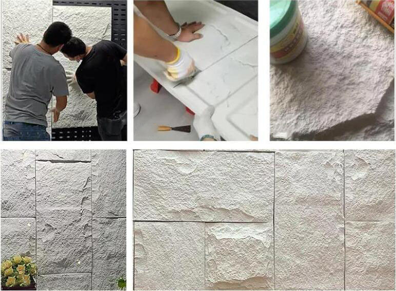 Exterior PU Wall Panel Tile Decorative Flexible For Villa Tv Background