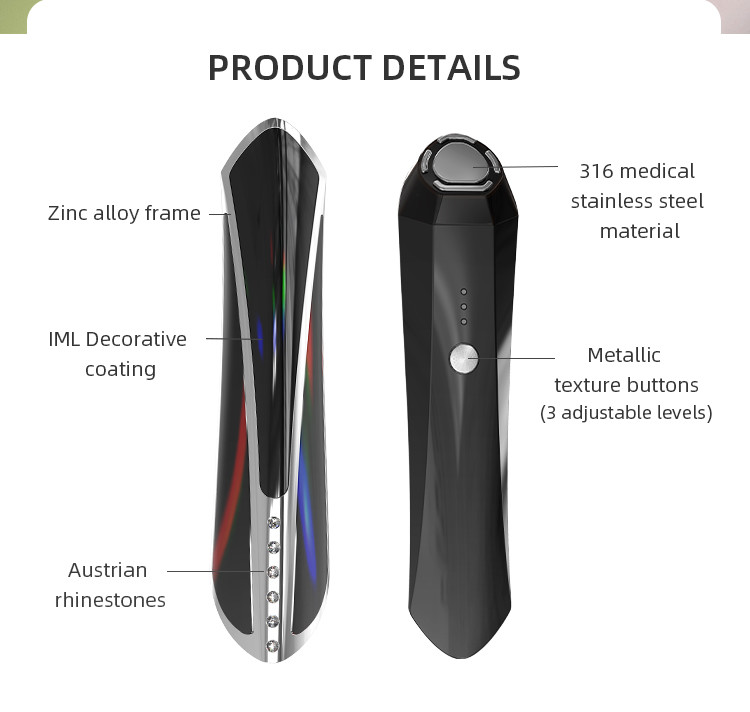 PSE 1000mAh Eye Beauty Massage Stick 90KHz SS316 DC5V