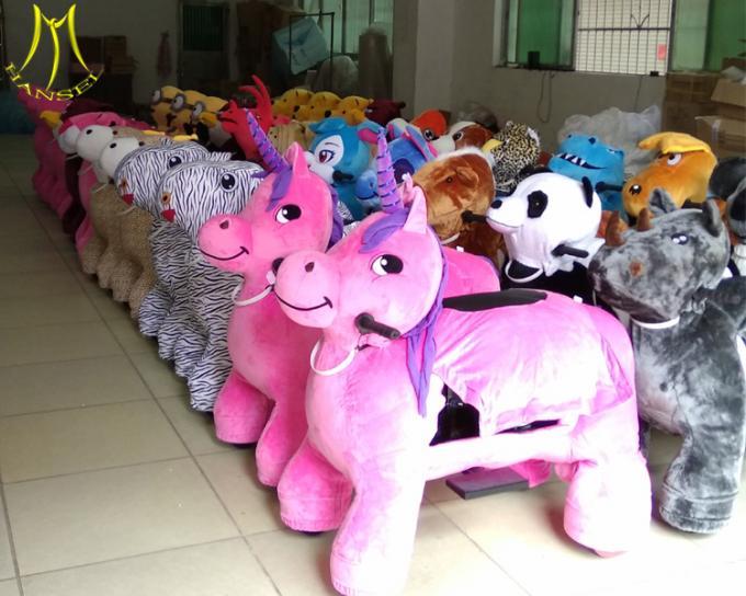 Hansel  coin operated plush walking animal adult ride on toys for mall Guangzhou factory