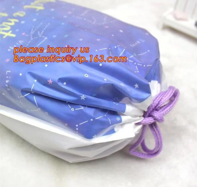 Biodegradable Environment friendly LDPE Plastic bags with DRAWSTRING closure bags, backpack, drawtape bag, essentials