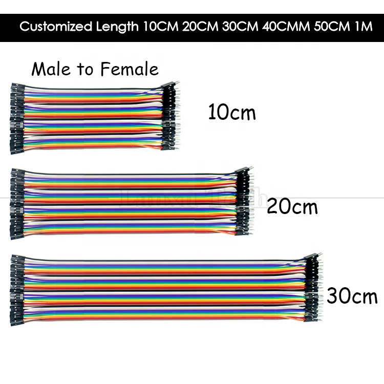 40 PIN Male to Female Dupont Connector Breadboard Jumper Wire GPIO Cable for Arduino