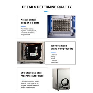 62kg Stainless Steel Commerical Cube Ice Maker Machine 24Hours LZ-120 With Yield