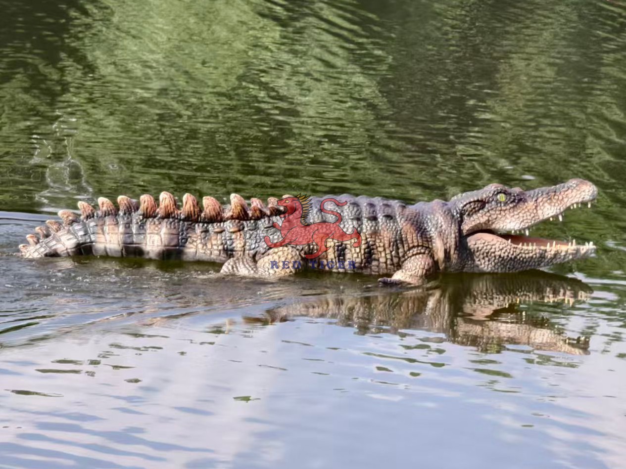 New Realistic Animatronic Remote Control Swimming Robot Crocodile