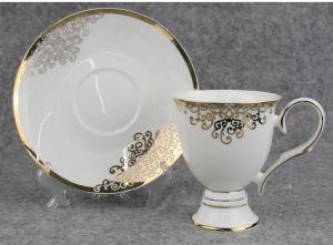 China certifiction SGS/CE 3112 golden bone china golden coffe mug bone ash more than 45% ceramic bone milk mug on sale