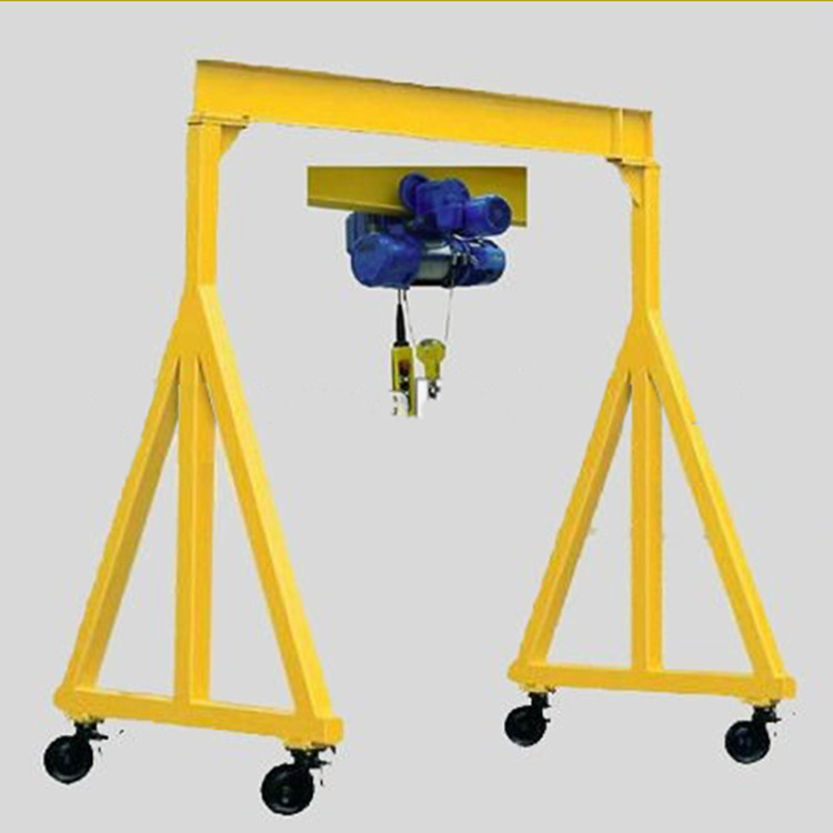 Manual Steerable Mini Single Beam Gantry Crane With Electric Hoist