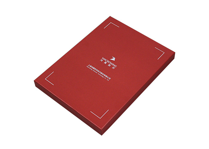 Custom Lid-Off Box Protective Varnish Rigid Packaging Red Box