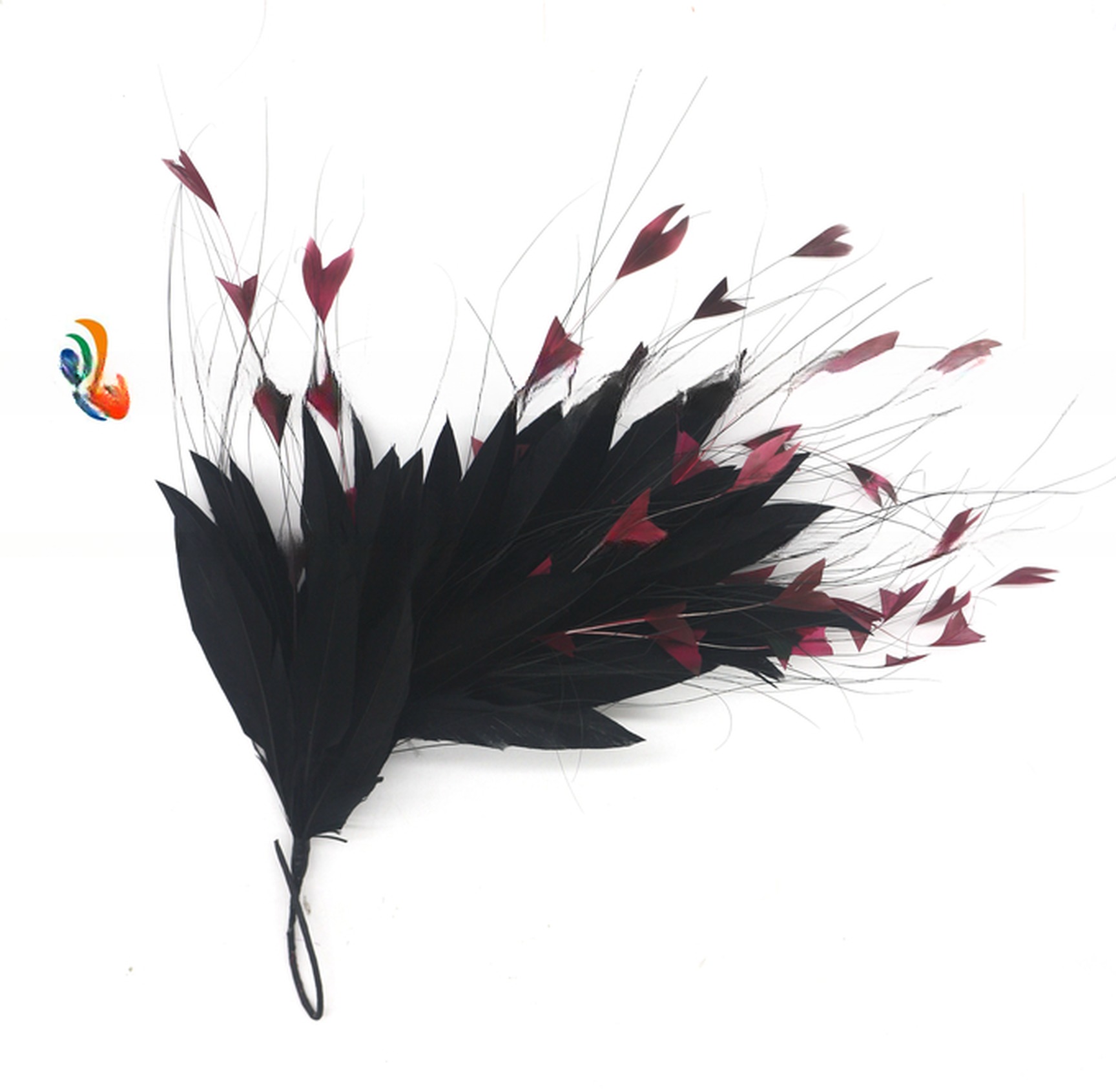 Father's Day Party Decoration Coque and Goose Feather Headwear with Wire Accessory