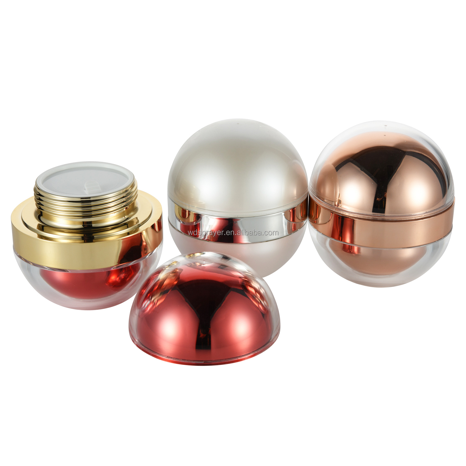 Customizable 50g 20g Luxury Double Floor Acrylic Jar for Day Cream and Night Cream