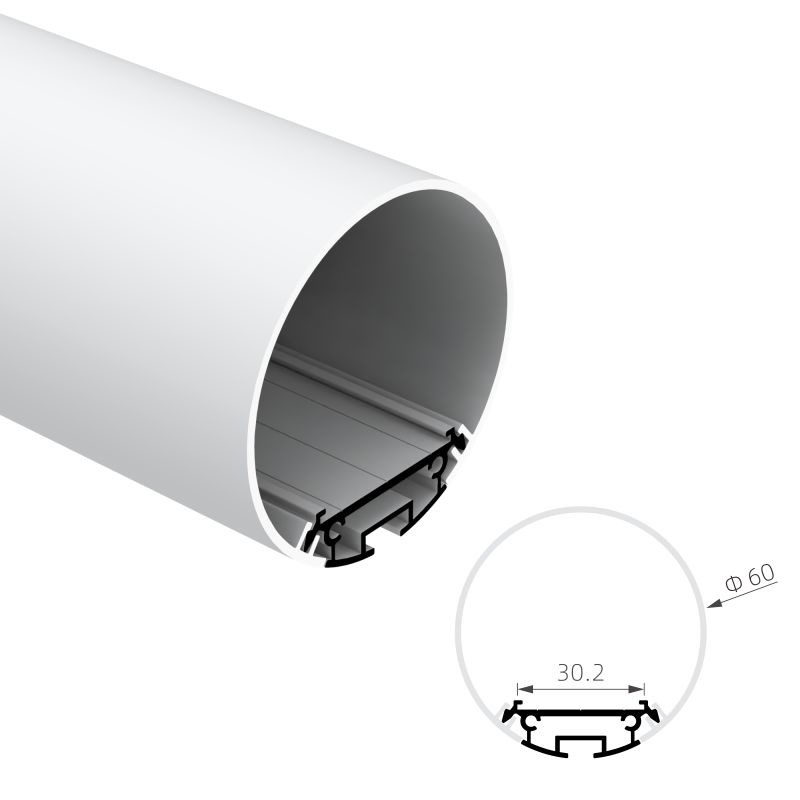 Decorations Round LED Aluminum Profile 6063 T5 Diameter 60mm PC Cover