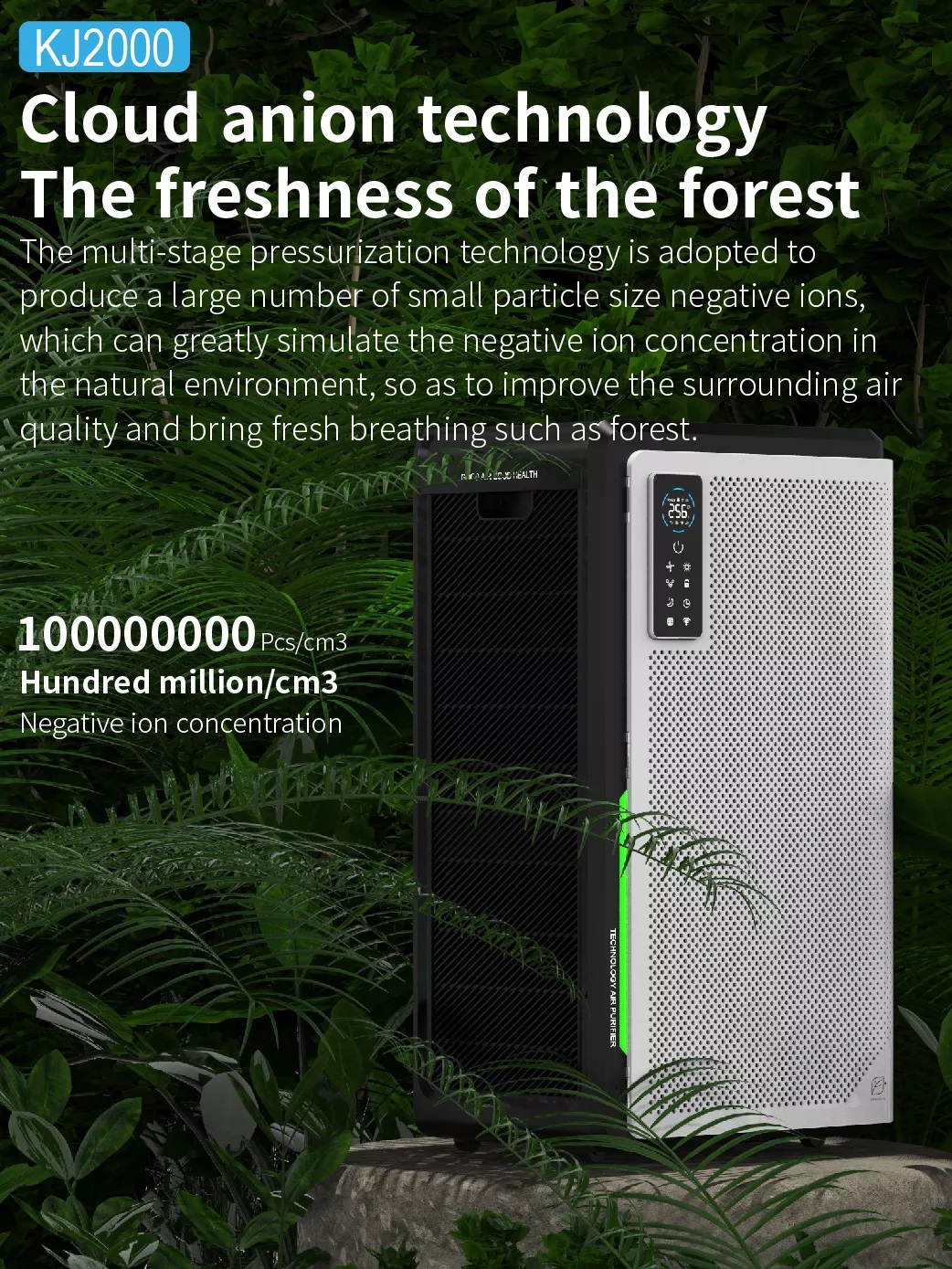 HOMEFISH H13 Luftreiniger Wall Mounted Air Purifier 2000m3/H