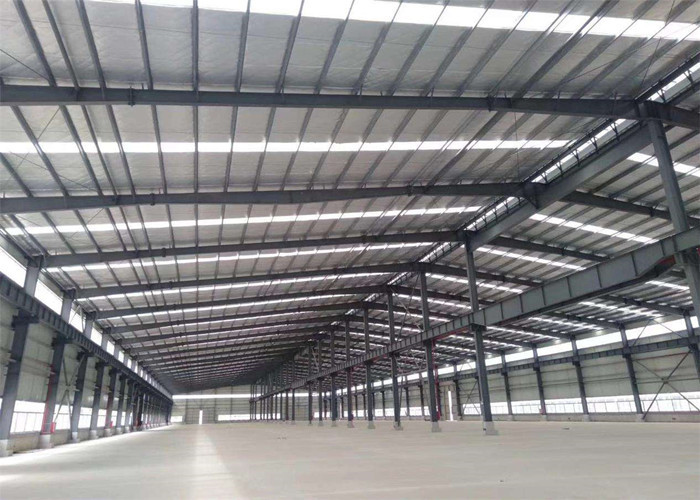 Steel Prefabricated Warehouse Building With Rock Wool Roof And Wall Panel