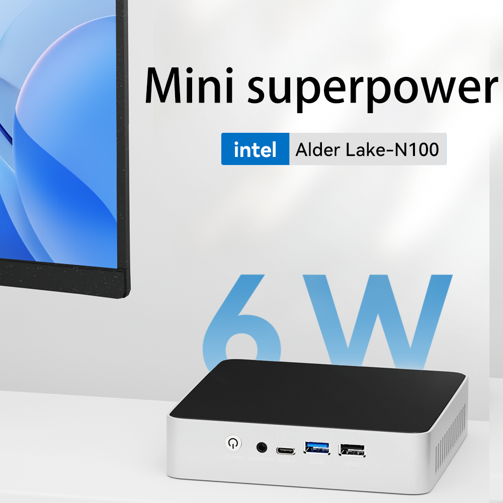 Intel N100 With Fan Support 16GB DDR4 and 4 USB 2 LAN 2 HDMI Mini PC