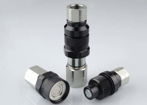 Thread Locked Type Flush Face Hydraulic Quick Couplers LSQ-VEP Black Zinc Nickle