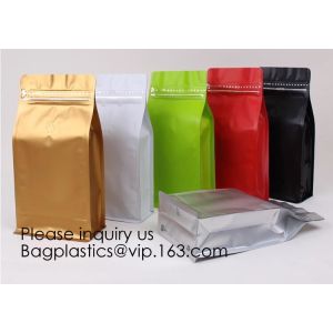 Biodegradable Stand Up Pouch With Zipper For Apparel,Custom printed flat bottom