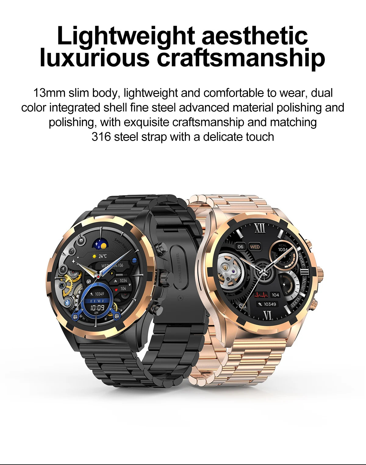 HK98 Amoled Screen Full Touch Sport Fitness Watches IP67 Waterproof Android IOS Watch For Men