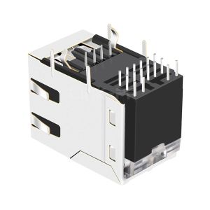 TE 1-1840012-2 Compatible LPJU3836AONL 1000 Base-T RJ45 Magjack with Single USB
