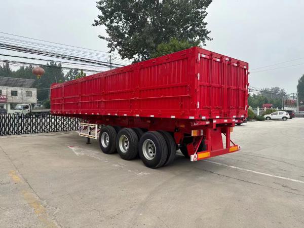 50cbm 80 Tons Tractor Side Dump Semi Trailer 3 Axles Side Tipper Semi Truck