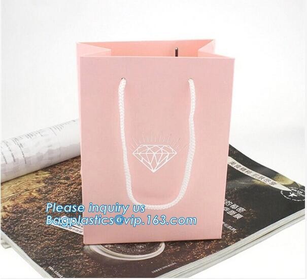 Luxury Rope Handle Laminated Paper Carrier Bags,brand Luxury laminated manila carrier paper hand bag, bagplastics, bagea