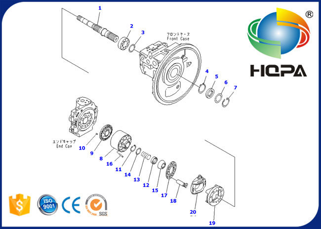 708-1L-00650KT 708-1L-00650 Hydraulic Main Pump Seal Kit for Komatsu PC130-7