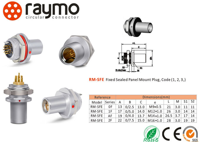 5 Poles Quick Release Electrical Connectors SFE SFU Straight Fixed Plug Standard