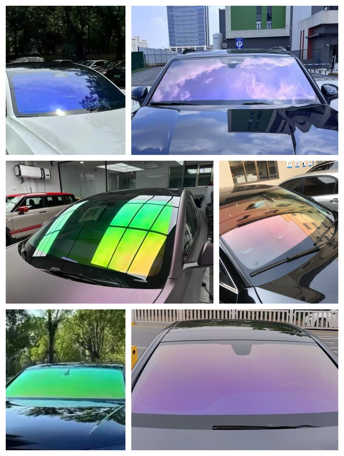 Colored Chameleon Tint Film 58%VLT Blue Heat Insulation Solar Car Window Tint