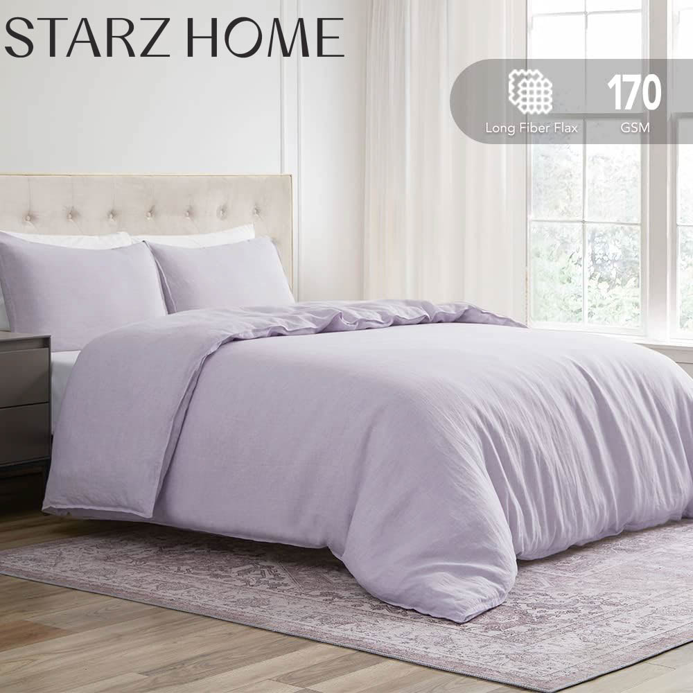 All-Season Disposable Bedding Set 100% Linen Duvet Cover with Elastic and Best Reviewed