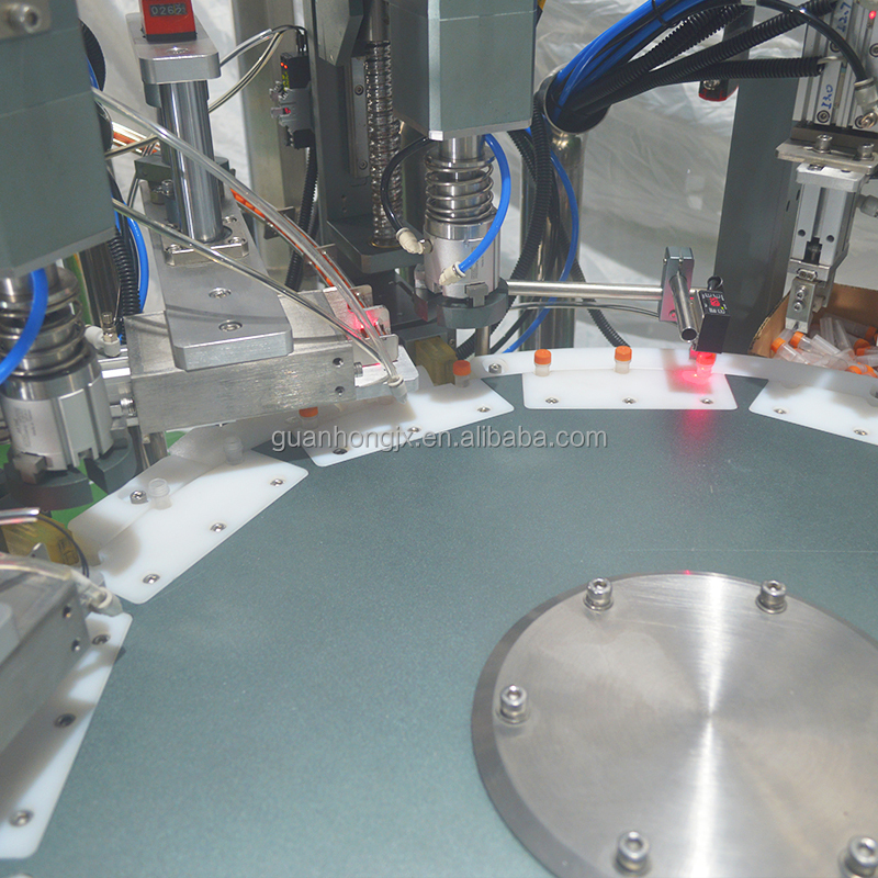 Chuck Type Reagent Tube Liquid Filling Capping Labeling Machine with 800 KG Capacity