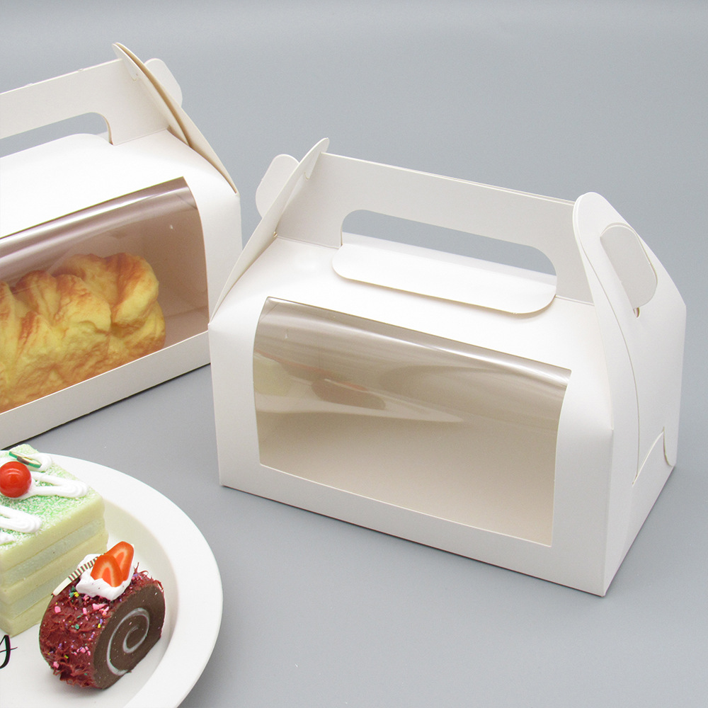 Customized Kcraft Paper Folding Cake Box With Window Gift Box and ISO9001 Certified