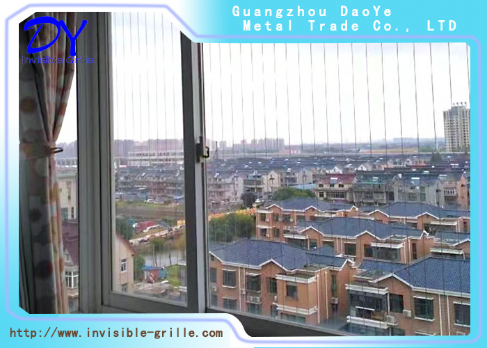 316 Stainless Steel Wires With Nylon Coated Invisible Balcony Grille