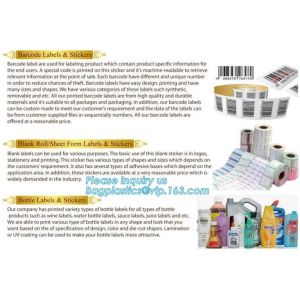 barcode labels,stickers,blank roll,sheet form,bottle labels & stickers,art