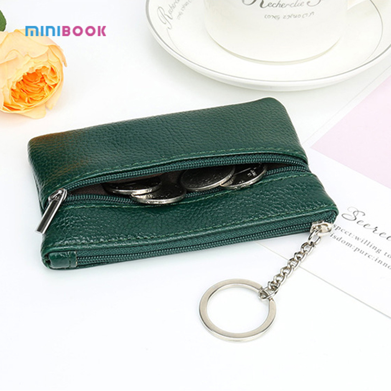 ISO9001 Certified Short Zipper Wallet with Vintage Style Minibook Keychain Coin Purse