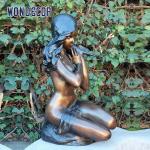 Custom Life Size The Bronze Statue of the Daughter of the Sea Listening to the