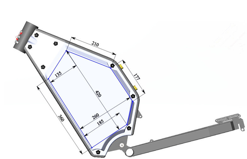 135mm or 155mm Drop Out Carbon Steel Enduro Bike Frame , Full Suspension Mountain Bike Frame
