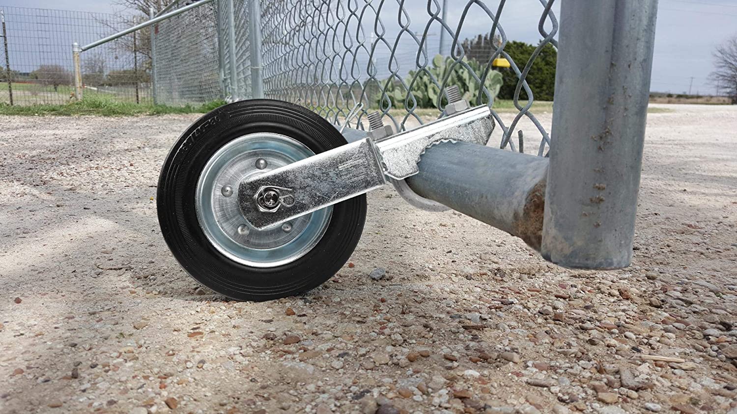 Galvanized Carbon Steel 4 Inch Hard Rubber Swivel Gate Caster for Industrial Needs