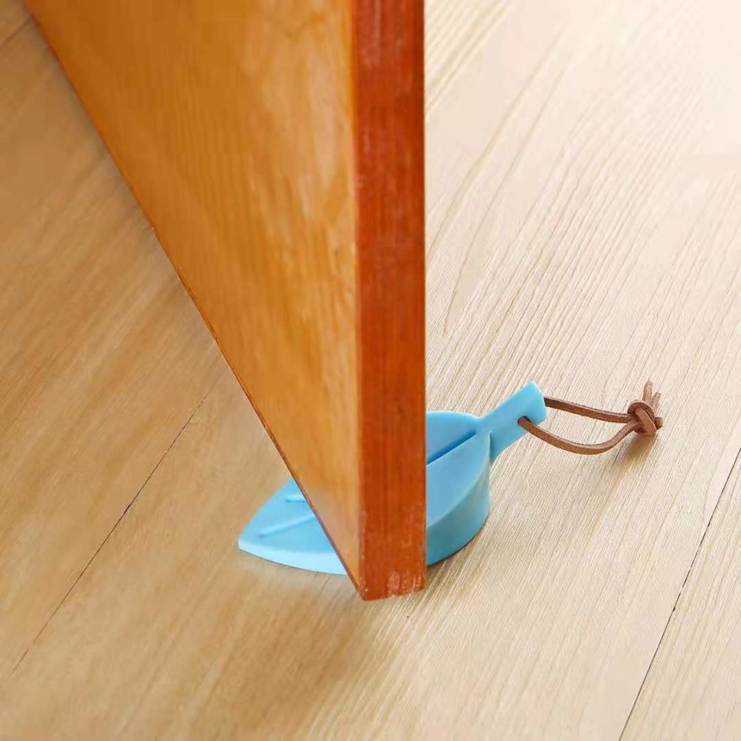 Silicone Door Stopper Wedge Finger Protector Cartoon Leaf