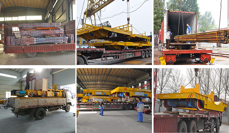 2019 factory custom design busbar powered railway transfer cart in production line