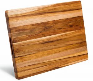 China Large Sustainable Teak Wood Cutting Board 20 X 15 X 1.5 Inches on sale