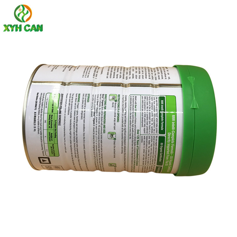Tin Cans for 120g Milk Powder Custom Logo PMS Printing 127mm Diameter