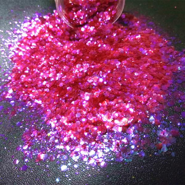 Nail Art Polyester Glitter Iridescent Blue Purple Flash Sol Ent Resistente