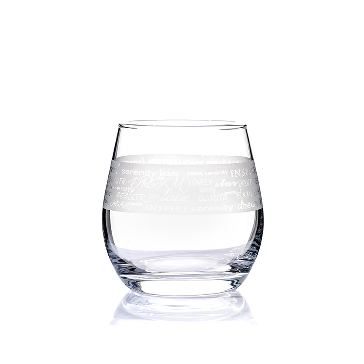 Customized LOGO New fashion Wine glass gift with gold and silver printing