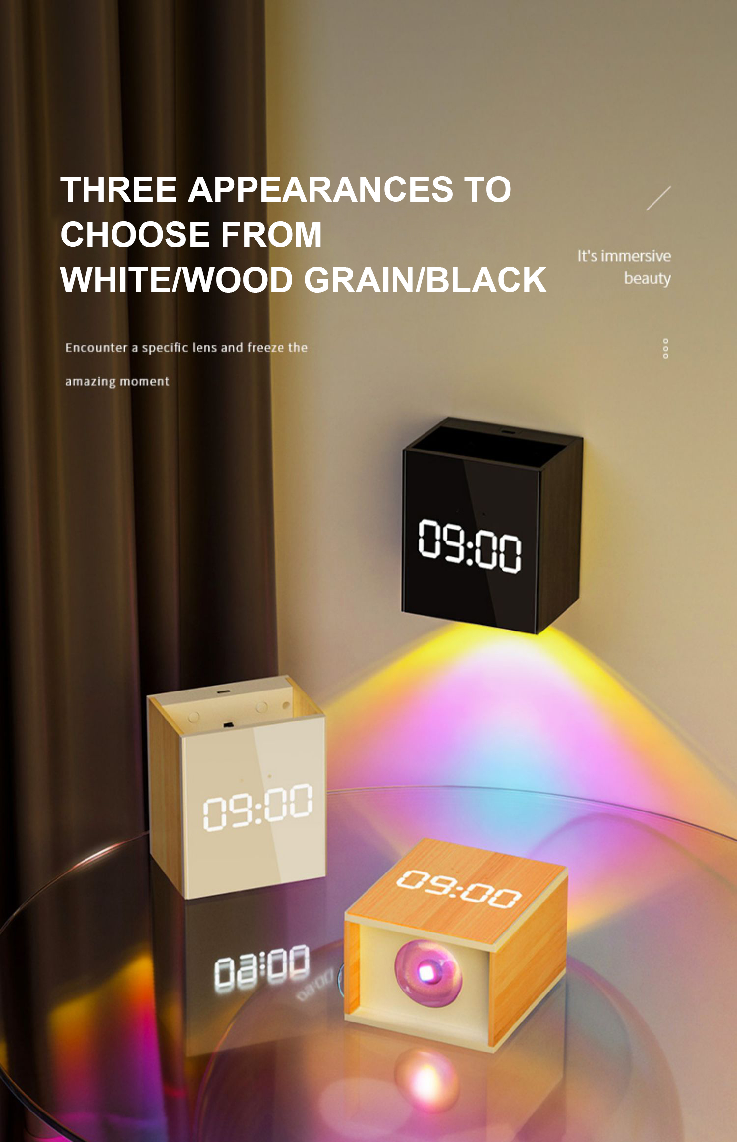 Light Controlled Bedroom Lamp Rechargeable Sunset Lamp with 3- and Internet Celebrity