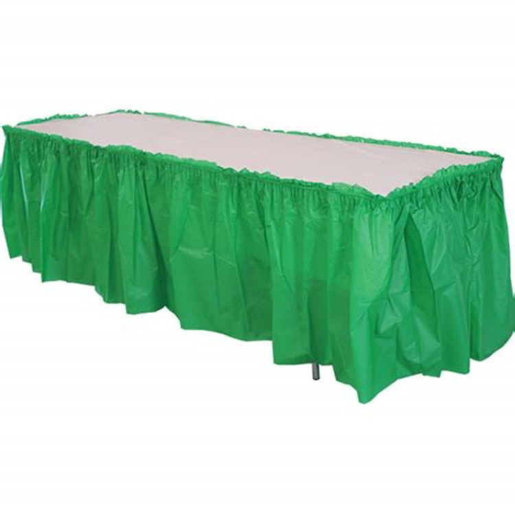 Plastic Table Skirting Single Pleats Type For Bridal / Baby Shower