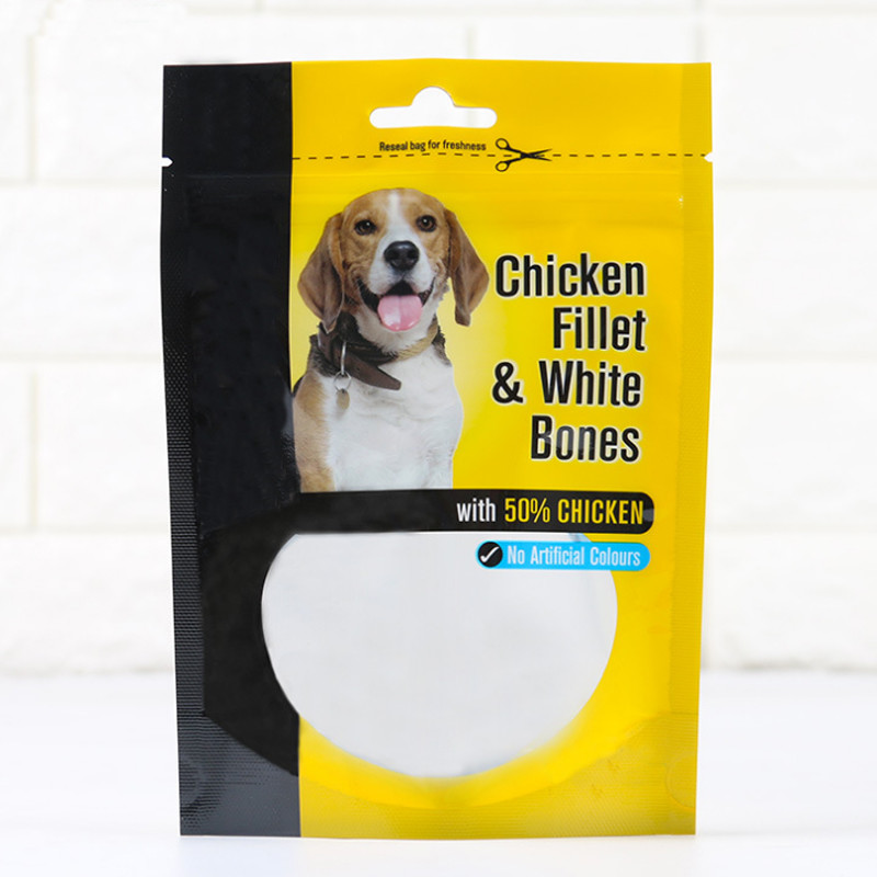 Custom Printed Plastic Stand Up Pet Food Packaging Zip lock Pouch