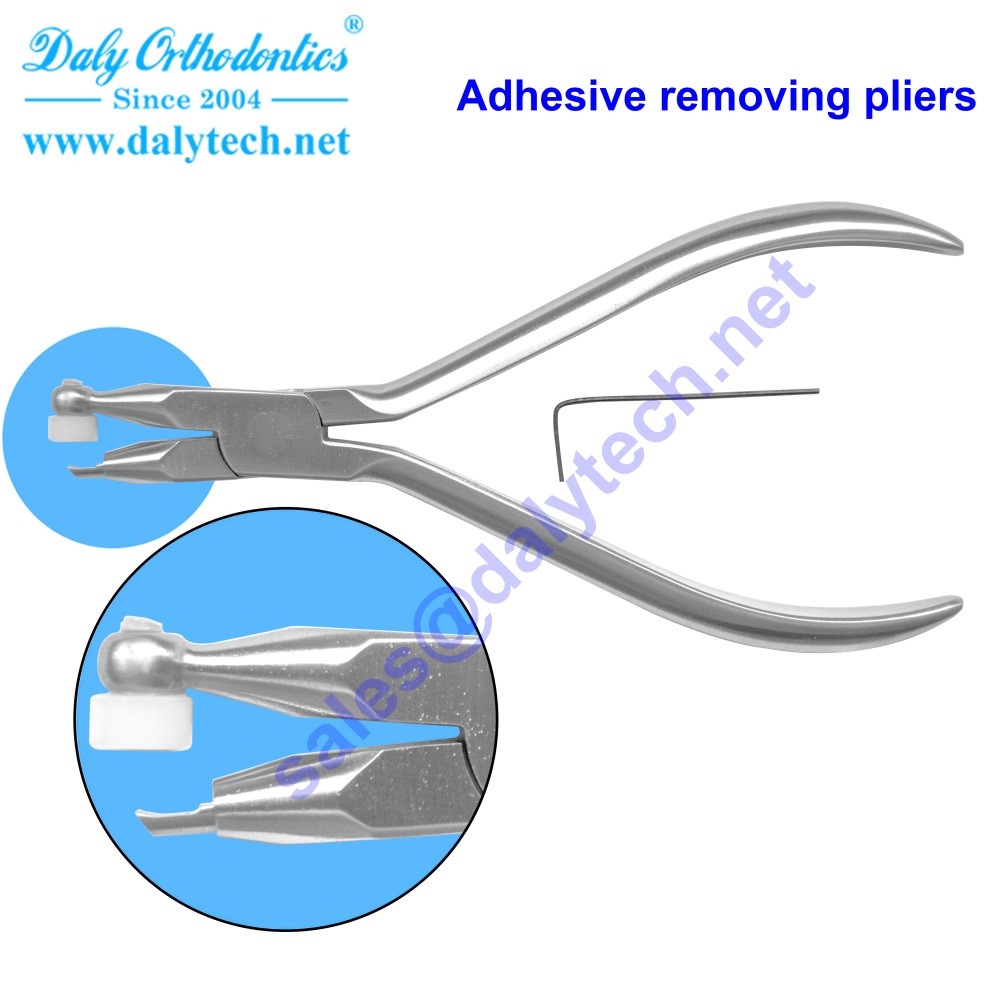 Adhesive removing pliers of ortho pliers for adult orthodontics