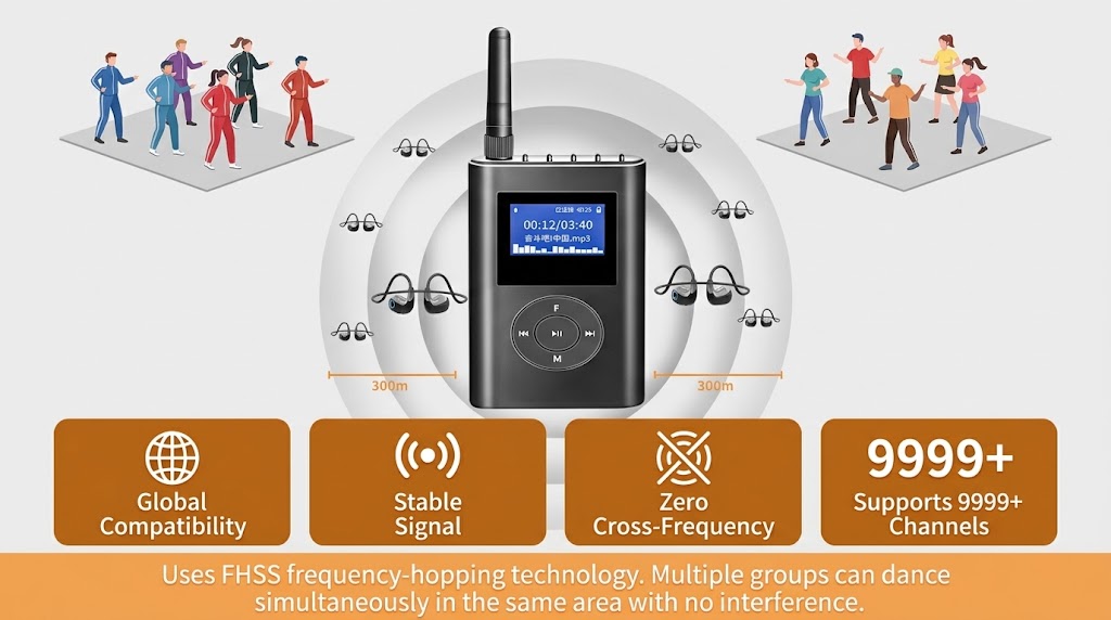Wireless Tour Guide System with Open-Ear Receiver