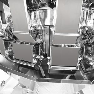 Dumpling Shatterproof multi head weighing machine Automatic 10-40 bags/min