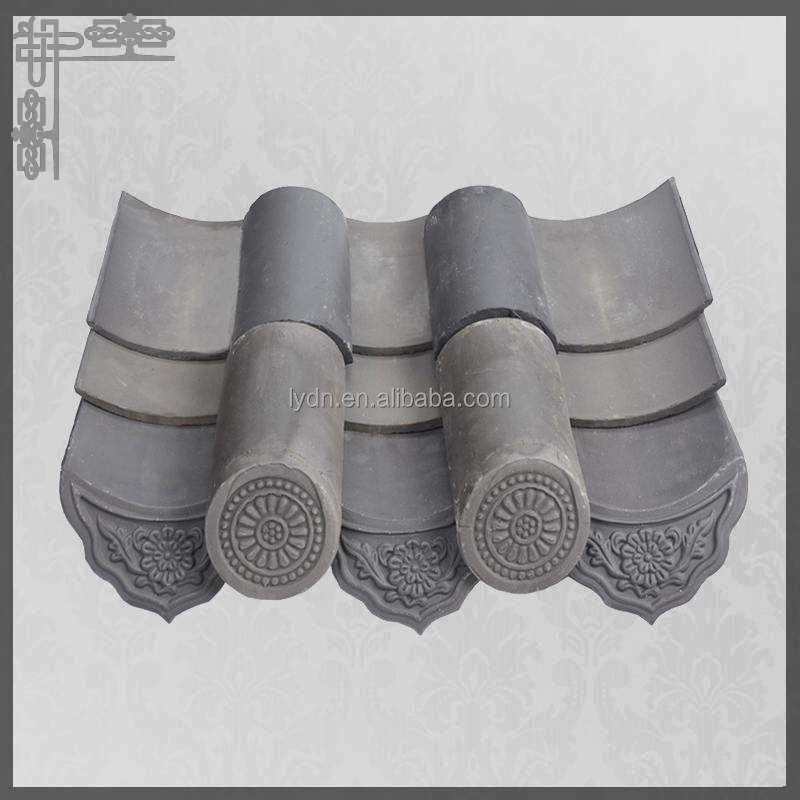 180*180mm Compressive Strength 1500N Chinese Roof Tiles for Buddhist Temple Traditional Material