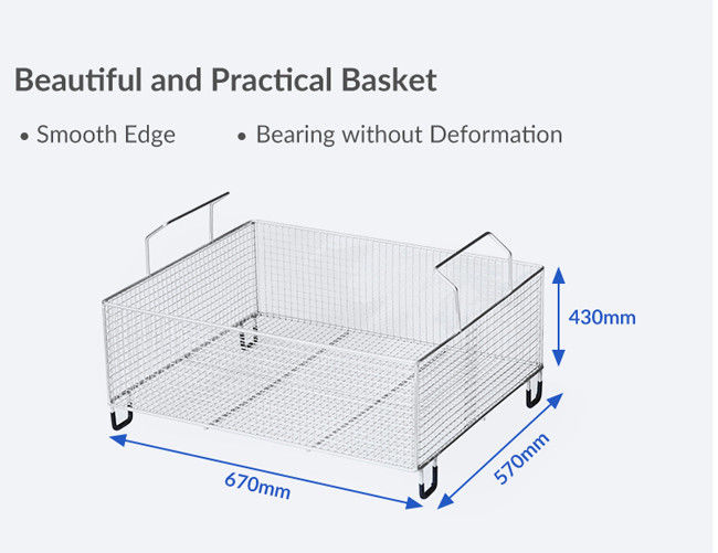 Industrial 2400W Manual Ultrasonic Cleaner Single hearting Big Bath