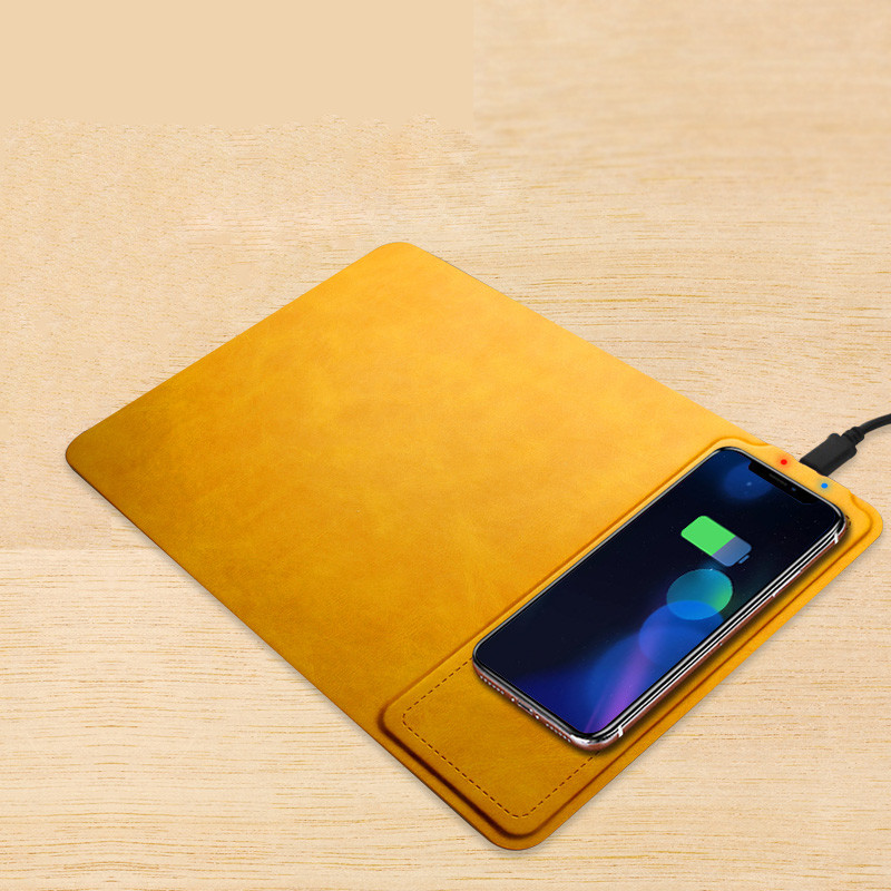 MOUSE PAD WIRELESS CHARGER 2018 10W 2 int 1 q black fast wireless phone charger large pu mouse pad for mobile phones